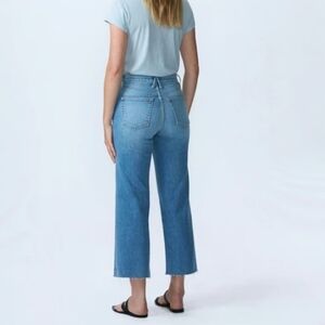 WOMEN'S SLVRLAKE GRACE CROP BLUE RIPPED JEANS DENIM PANTS SZ 32 $339 REVOLVE
